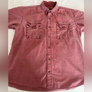 Vintage Redhead Button Up Shirt Men’s Size XL Red Short Sleeves Cotton
